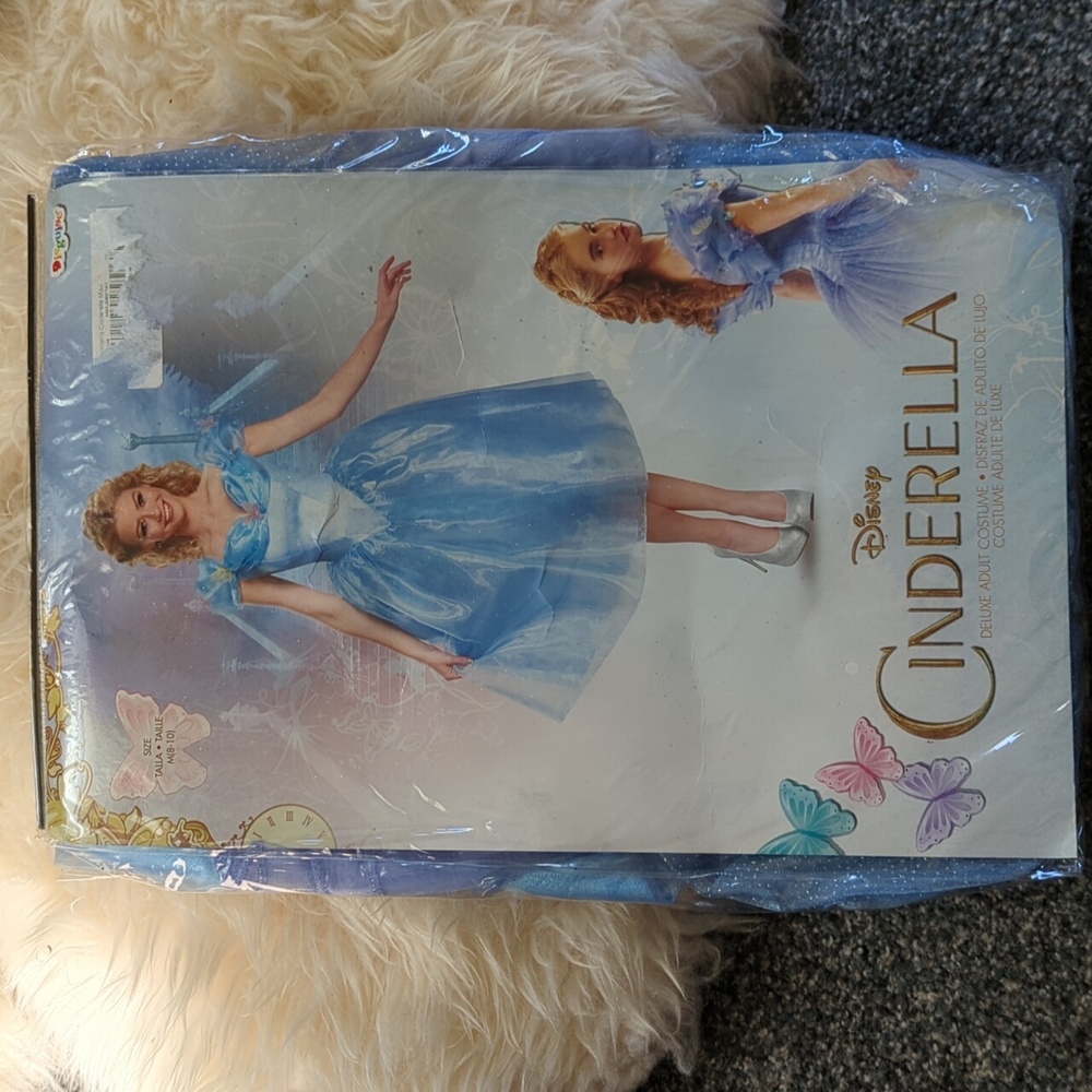 Disney Cinderella Halloween Costume Women's Size Medium Blue, shimmery NWT